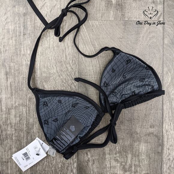 Volcom Triangle Halter Bikini Top Size 12W - Picture 4 of 4